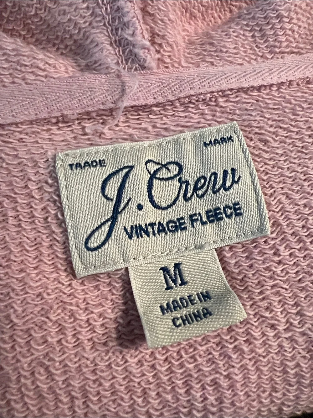 J. Crew Cropped Full Zip hoodie in vintage cotton Terry size Medium